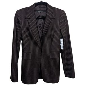 NWT Elie Tahari 93% Wool Brown Pinstripe Suit Jacket 🧥